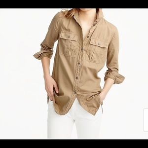 J.Crew fatigue shirt (Navy / Size 4). NWT.